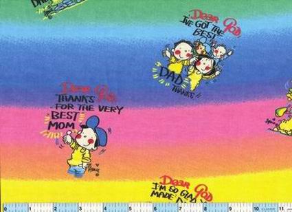 Dear God Rainbow Flannel